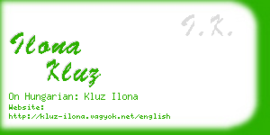 ilona kluz business card